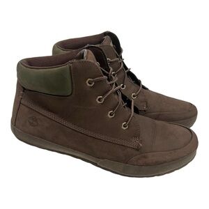 Timberland Timbuk2 Brown Leather Olive Lace Up Comfort Chukka Boots Women’s 10